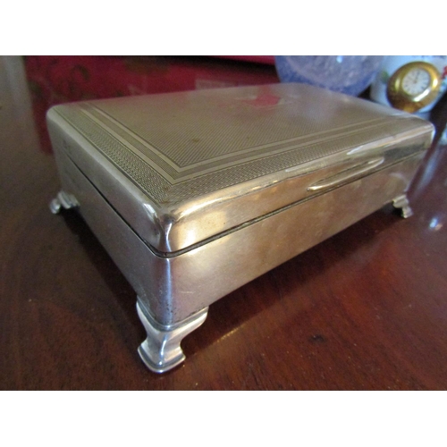 67 - Antique Silver Cigarette Box Shaped Supports Approximately 5 Inches Wide