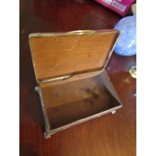 67 - Antique Silver Cigarette Box Shaped Supports Approximately 5 Inches Wide