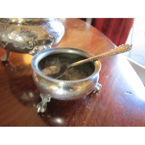 70 - Three Silver Plated Cruet with Strainer