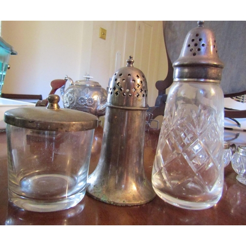 75 - Preserved Jar and Two Table Salts Three Items in Lot