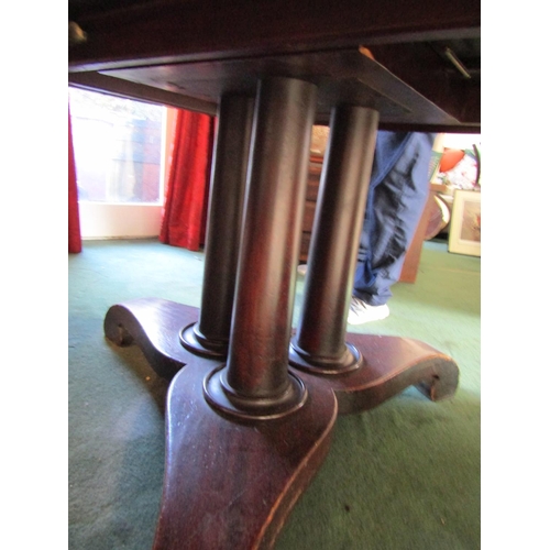 84 - William IV Figured Mahogany Circular Form Table Resting on Original Tri Pillar Supports Approximatel... 