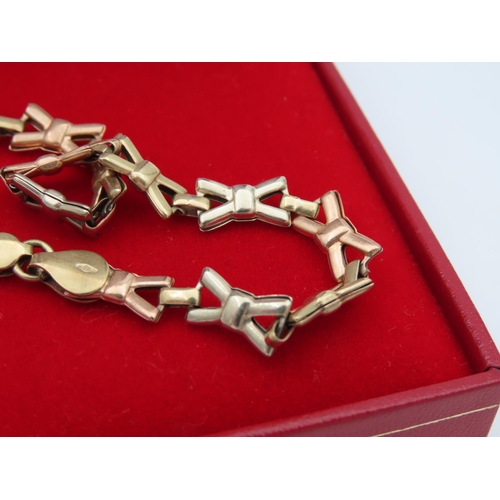 1 - 9 Carat Yellow Gold Bracelet of Interlinking Form with Lobster Claw Clasp
Please Note: The Next 59 L... 