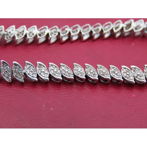 102 - 9 Carat White Gold Set Diamond Mounted Ladies Bracelet Approximately 11.3g Weight 2.3 Carats of Diam... 