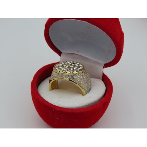 104 - Five Silver Stamped 925 Ladies Rings with Various Gems in Velvet Red Rose Presentation Boxes