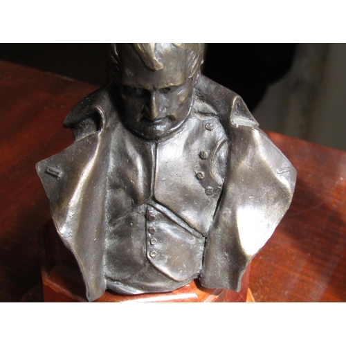 131 - Bust of Napoleon Mounted on Hexagonal Form Plinth Approximately 6 Inches High