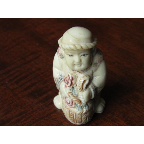 138 - Three Carved Oriental Netsuke Each Approximately 5cm High