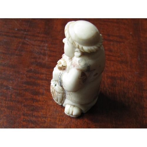 138 - Three Carved Oriental Netsuke Each Approximately 5cm High