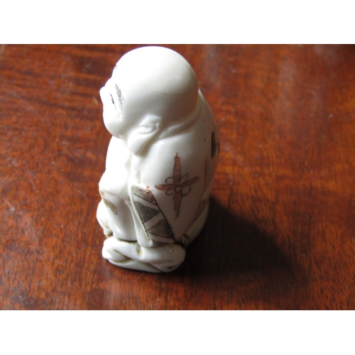 139 - Three Carved Oriental Netsuke Each Approximately 5cm High