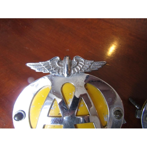 148 - Two Old AA Car Radiator Badges