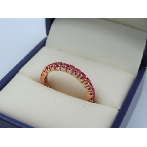 168 - Eternity Ring Ruby Set Mounted on 18 Carat Yellow Gold Ring Size M and a Half Rubies Approximately 1... 