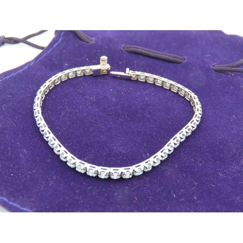 171 - Diamond Tennis Bracelet Mounted on 18 Carat Gold Approximately 2.6 Carat Diamonds Attractively Detai... 