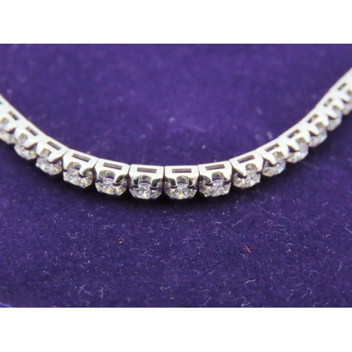 171 - Diamond Tennis Bracelet Mounted on 18 Carat Gold Approximately 2.6 Carat Diamonds Attractively Detai... 