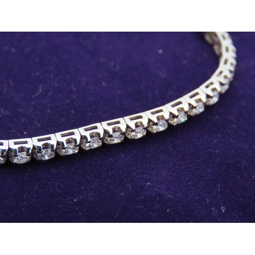 171 - Diamond Tennis Bracelet Mounted on 18 Carat Gold Approximately 2.6 Carat Diamonds Attractively Detai... 