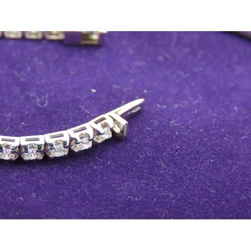 171 - Diamond Tennis Bracelet Mounted on 18 Carat Gold Approximately 2.6 Carat Diamonds Attractively Detai... 