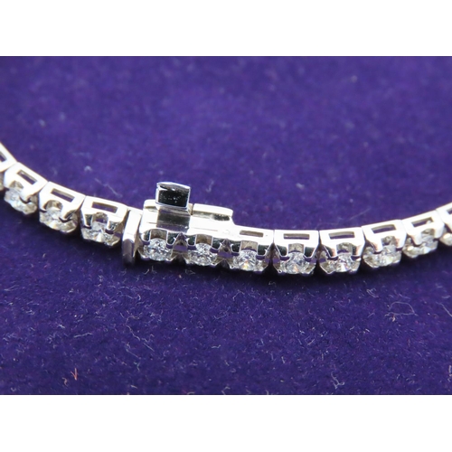 171 - Diamond Tennis Bracelet Mounted on 18 Carat Gold Approximately 2.6 Carat Diamonds Attractively Detai... 