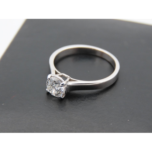 172 - Solitaire Diamond Ring Mounted on 18 Carat Gold Band Four Claw Setting Ring Size L