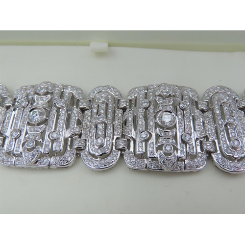 173 - Attractively Set Ladies Diamond Bracelet Mounted on 18 Carat White Gold Band Approximately 18 Carat ... 