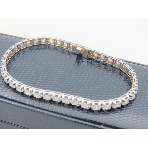 179 - Tennis Bracelet Approximately 3.6 Carats of Diamonds Mounted on 18 Carat White Gold Good High Colour... 