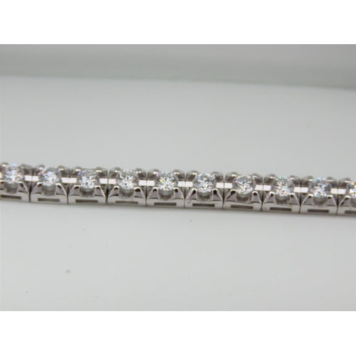 179 - Tennis Bracelet Approximately 3.6 Carats of Diamonds Mounted on 18 Carat White Gold Good High Colour... 