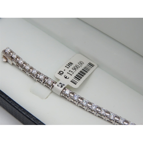 179 - Tennis Bracelet Approximately 3.6 Carats of Diamonds Mounted on 18 Carat White Gold Good High Colour... 