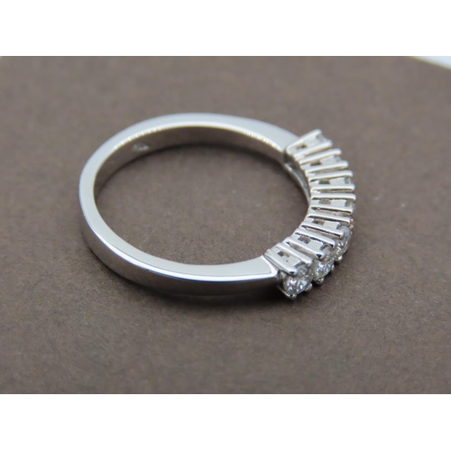 183 - Seven Stone Ladies Diamond Ring Mounted on 18 Carat White Gold Attractively Detailed Good High Colou... 