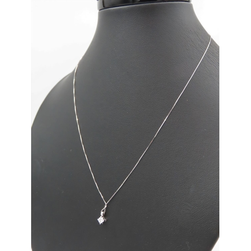 192 - Solitaire Diamond Necklace Further Set on 18 Carat Gold Chain