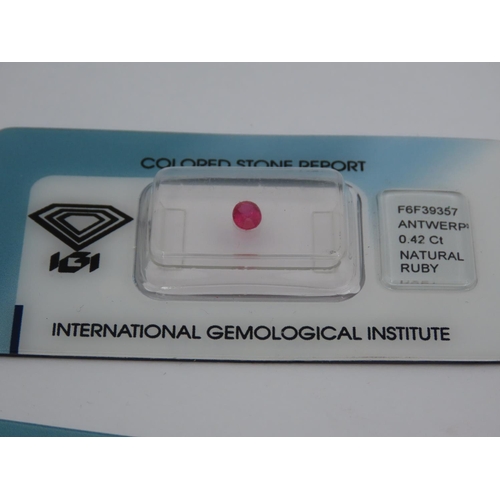 248 - Six Various Rubies and Emeralds with International Gemmological Institute Certificates Encapsulated