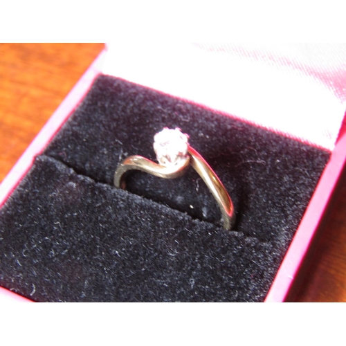 253 - Diamond Set Ladies 9 Carat Gold Ring Size M