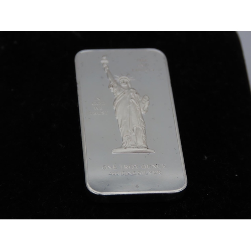 421 - New Millennium Official Silver Proof Ingot with Original Certificate Number 43392