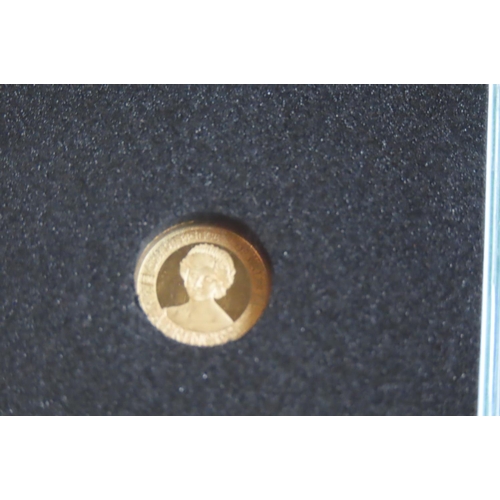 433 - Princess Diana Gold Commemorative Coin Dated 2015 Diameter 11mm Proof 11 Carat Gold Encapsulated Min... 