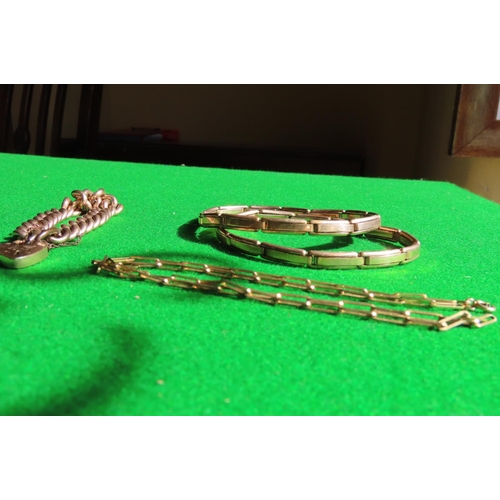 440 - Four Pieces of Gold Filled Jewellery Two Bracelets and Two Bangles