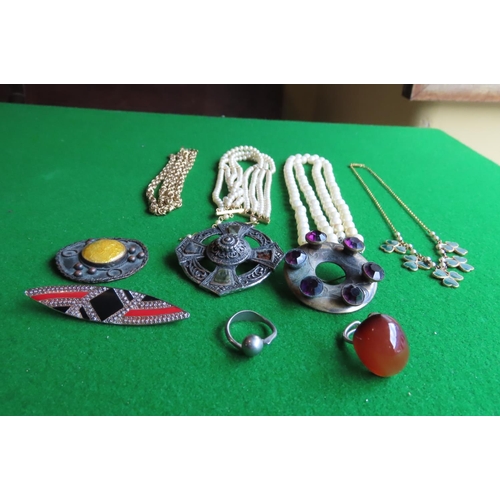 443 - Collection of Various Vintage Costume Jewellery Some Silver Content Quantity As Photographed