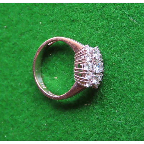 451 - 18 Carat White Gold Mounted Ladies Diamond Ring Size M and a Half Stones of High Clear Colour