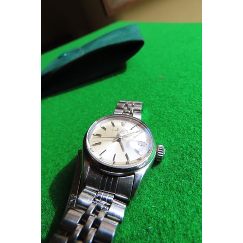 454 - Rolex Oyster Perpetual Lady-Datejust  Wristwatch with Working Order with Original Suede Lined Rolex ... 