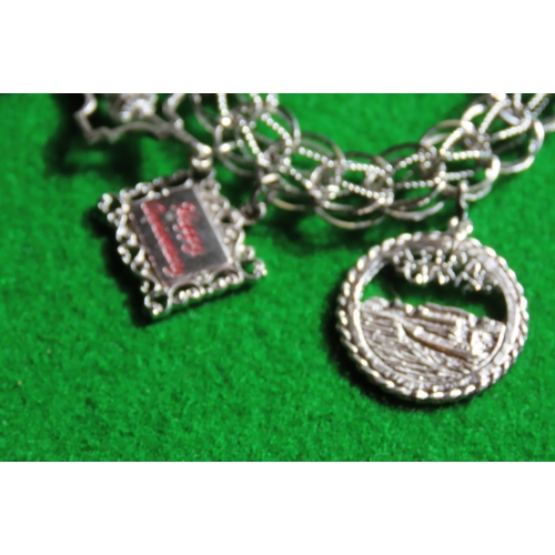 460 - Silver Ladies Charm Bracelet with Various Charms