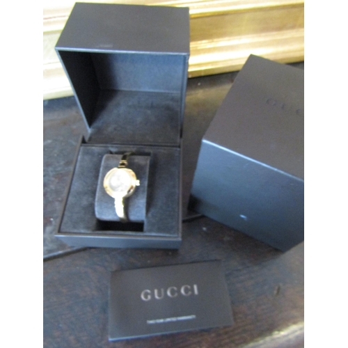 468 - Gucci Designer Ladies Wristwatch Attractive Form Contained within Original Presentation Box and Case... 