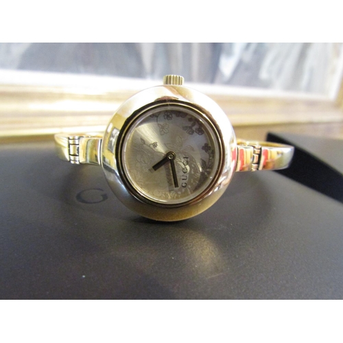 468 - Gucci Designer Ladies Wristwatch Attractive Form Contained within Original Presentation Box and Case... 