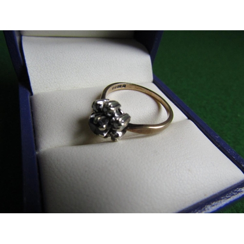 471 - Sapphire and Diamond Ladies Cluster Ring Size M