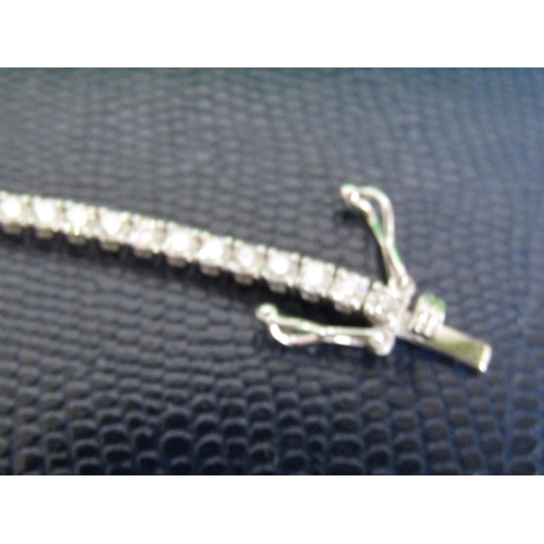 481 - Diamond Tennis Bracelet Articulated Form Mounted on 18 Carat White Gold Diamonds of Attractive High ... 