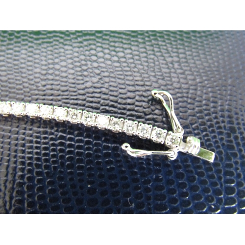 481 - Diamond Tennis Bracelet Articulated Form Mounted on 18 Carat White Gold Diamonds of Attractive High ... 