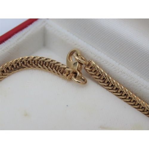 49 - Sapphire and Diamond Ladies Panel Set Bracelet Mounted on 9 Carat Yellow Gold Attractive Form Good C... 