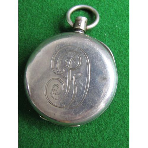 497 - Solid Silver Cased Pocket Watch with Engraved Back Roman Numeral Decorated Dial and Another