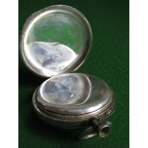 497 - Solid Silver Cased Pocket Watch with Engraved Back Roman Numeral Decorated Dial and Another