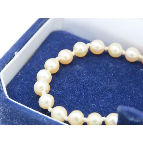 54 - Pearl Necklace with 9 Carat Yellow Gold Barrel Form Clasp