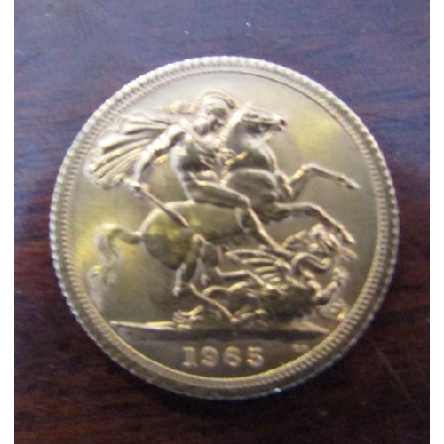 66 - Full Gold George and the Dragon Sovereign Dated 1965