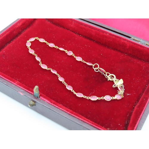 70 - 18 Carat Yellow Gold Ladies Bracelet with Ruby Set Gemstones
Please Note: The Next 29 Lots Come From... 