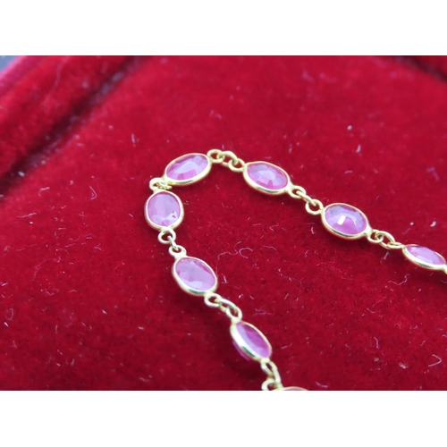 70 - 18 Carat Yellow Gold Ladies Bracelet with Ruby Set Gemstones
Please Note: The Next 29 Lots Come From... 