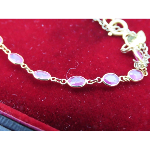 70 - 18 Carat Yellow Gold Ladies Bracelet with Ruby Set Gemstones
Please Note: The Next 29 Lots Come From... 