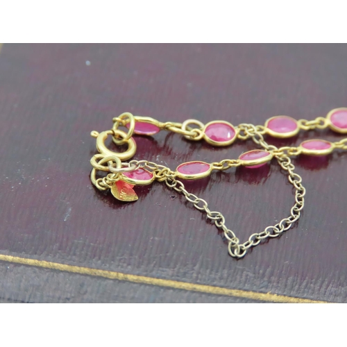 70 - 18 Carat Yellow Gold Ladies Bracelet with Ruby Set Gemstones
Please Note: The Next 29 Lots Come From... 