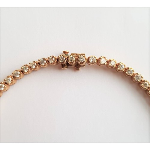 535 - Rivere Diamond Necklace Circa 1990 109 Brilliant Cut Diamonds Each Set in a Four Claw Setting 10 Car... 